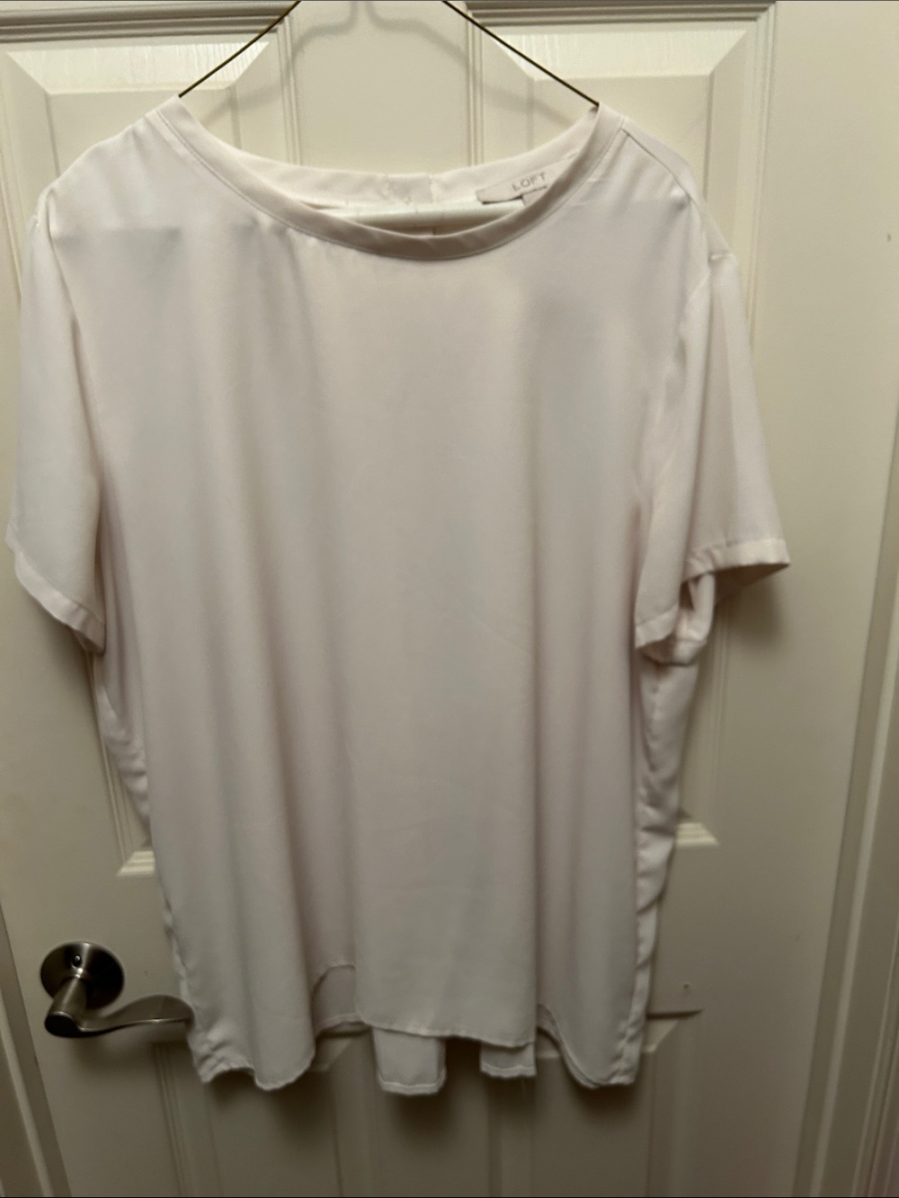 LOFT White Short-Sleeve Women’s Blouse